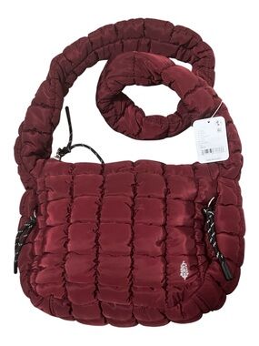 1206. FREE PEOPLE Quilted carryall bag in Mahogany NWT $58